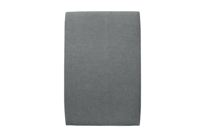 Lit 90x190 cm - Sommier à lattes H29 cm + tête de lit tapissée - Tissu Toile natté Gris Anthracite