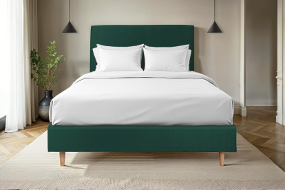 Tête de lit 200 cm Tapissée - Tissu Velours Vert