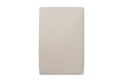 Lit 90x200 cm - Sommier tapissier H35 cm + tête de lit tapissée - Tissu Bouclette Beige Clair