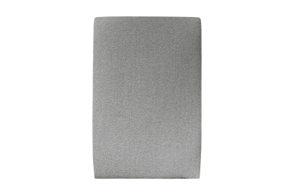 Lit 90x200 cm - Sommier tapissier H29 cm + tête de lit tapissée - Tissu Bouclette Gris