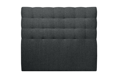 Tête de lit 160 cm Capitonnée - Tissu Bouclette Noir