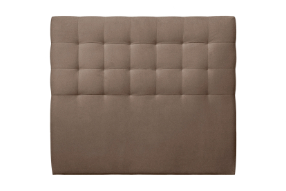 Tête de lit 135 cm Capitonnée - Tissu Velours Taupe