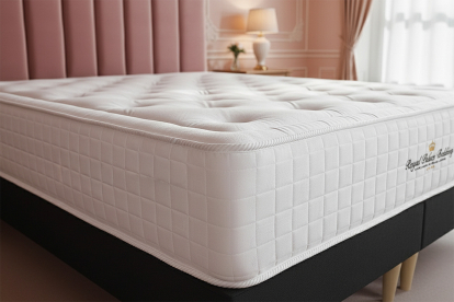 Ensemble Matelas Sommier 180x200 cm - Sommier Blanc (déjà monté) - Buckingham