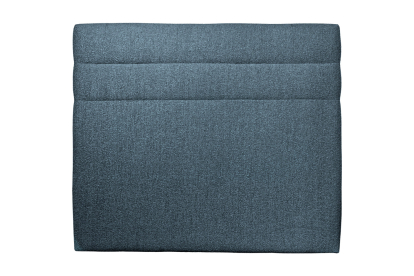Tête de lit 140 cm Lignes - Tissu Bouclette Bleu