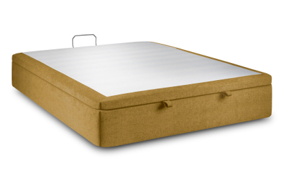 Sommier Coffre 180x200 cm - Toile nattée  - Jaune