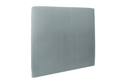 Lit 160x200 cm - Sommier à lattes H29 cm + tête de lit tapissée - Tissu Velours Gris Bleuté