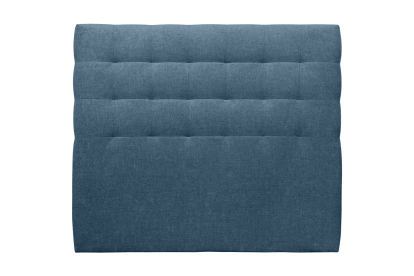 Tête de lit 140 cm Capitonnée - Tissu Toile Natté Bleu Ocean