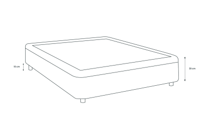 Sommier Coffre 160x200 cm - Toile nattée  - Jaune