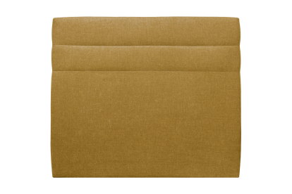 Tête de lit 140 cm Lignes - Tissu Toile Natté Jaune