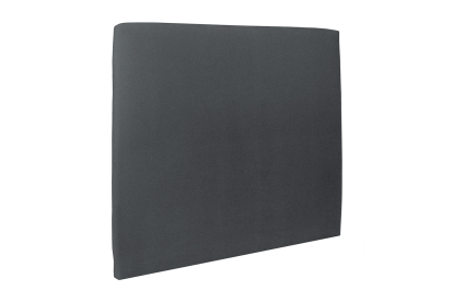 Lit 140x190 cm - Sommier à lattes H29 cm + tête de lit tapissée - Tissu Velours Gris Anthracite