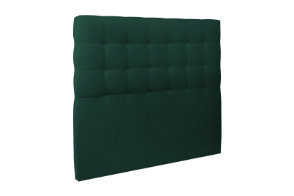 Lit coffre 140x190 cm avec Tête de lit capitonnée - Tissu Velours Vert