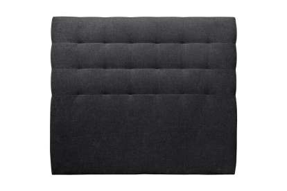Tête de lit 160 cm Capitonnée - Tissu Toile Natté Noir