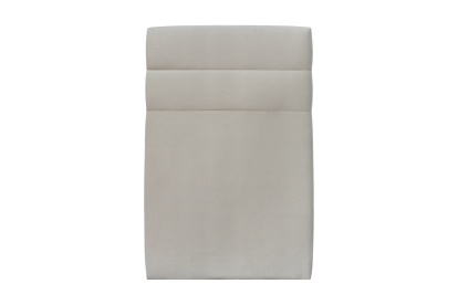 Lit 90x200 cm - Sommier tapissier H29 cm + tête de lit à lignes - Tissu Velours Gris Clair