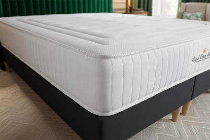 Pack lit complet 140x200 cm - Matelas + Sommier Blanc (en kit) + 2 oreillers + Couette - Lancaster