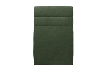 Lit 90x190 cm - Sommier tapissier H35 cm + tête de lit à lignes - Tissu Toile natté Vert Kaki