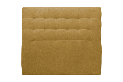 Tête de lit 160 cm Capitonnée - Tissu Toile Natté Jaune