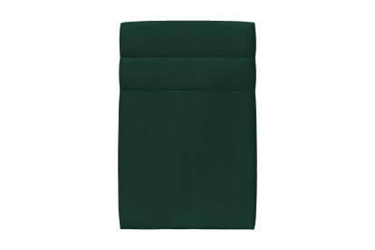 Lit 90x200 cm - Sommier à lattes H29 cm + tête de lit à lignes - Tissu Velours Vert