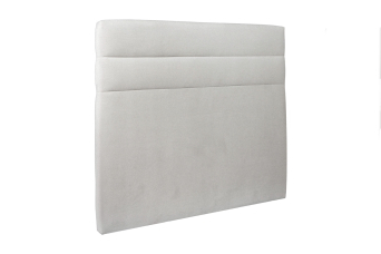 Tête de lit 150 cm Lignes - Tissu Velours Gris Clair
