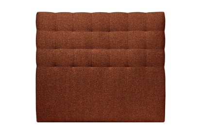 Tête de lit 135 cm Capitonnée - Tissu Bouclette Terracotta