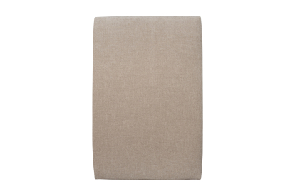 Lit 90x190 cm - Sommier tapissier H29 cm + tête de lit tapissée - Tissu Toile natté Beige Brun
