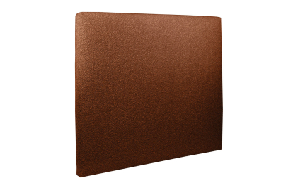 Lit 140x190 cm - Sommier à lattes H29 cm + tête de lit tapissée - Tissu Bouclette Terracotta