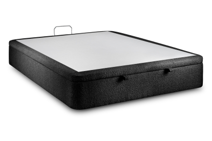 Sommier Coffre 140x200 cm - Bouclette - Noir