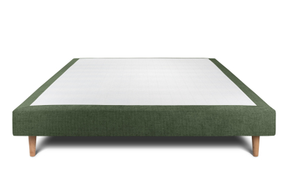 Sommier Tapissier 140x190 cm - H29 cm - Toile nattée - Vert kaki