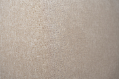 Lit coffre 140x200 cm avec Tête de lit tapissée - Tissu Toile natté Beige Brun