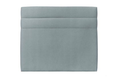 Tête de lit 150 cm Lignes - Tissu Velours Gris Bleute