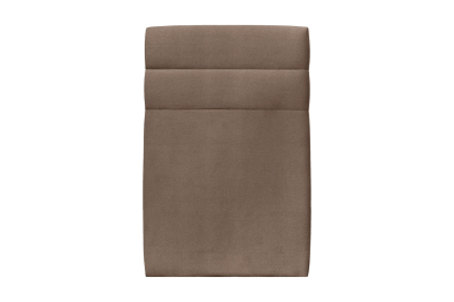Lit 90x190 cm - Sommier tapissier H29 cm + tête de lit à lignes - Tissu Velours Taupe