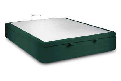 Sommier Coffre 180x200 cm - Velours - Vert
