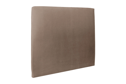 Lit coffre 200x200 cm avec Tête de lit tapissée - Tissu Velours Taupe