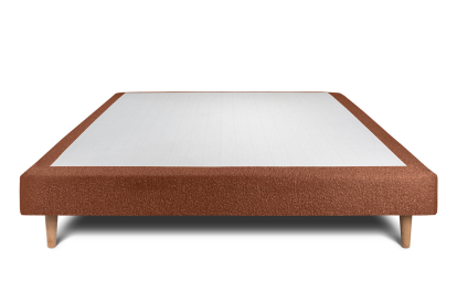 Sommier Tapissier 140x200 cm - H29 cm - Bouclette - Terracotta