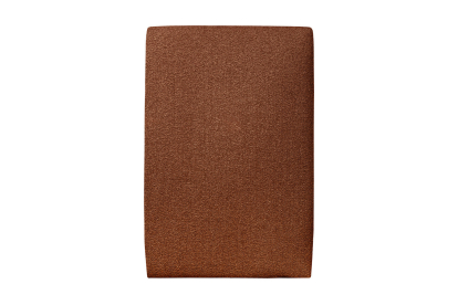 Lit 90x200 cm - Sommier tapissier H29 cm + tête de lit tapissée - Tissu Bouclette Terracotta