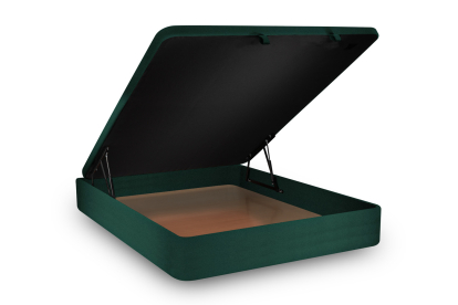 Sommier Coffre 140x200 cm - Velours - Vert