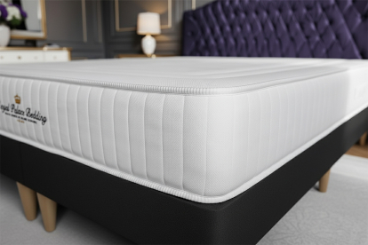Ensemble Matelas Sommier 130x220 cm - Sommier Blanc (en kit) - Nottingham