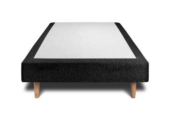 Sommier Tapissier 90x190 cm - H29 cm - Bouclette - Noir