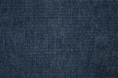 Lit 90x190 cm - Sommier tapissier H35 cm + tête de lit à lignes - Tissu Toile natté Bleu Océan