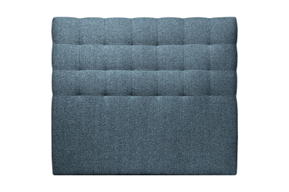 Tête de lit 140 cm Capitonnée - Tissu Bouclette Bleu