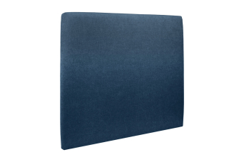 Tête de lit 135 cm Tapissée - Tissu Toile Natté Bleu Ocean