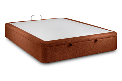 Sommier Coffre 200x200 cm - Bouclette - Terracotta