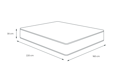 Matelas 160x220 cm Mémoire de forme - Buckingham