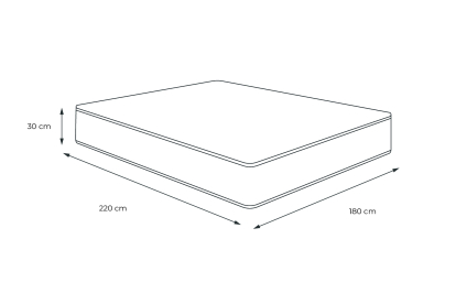 Matelas 200x200 cm Mémoire de forme - Buckingham