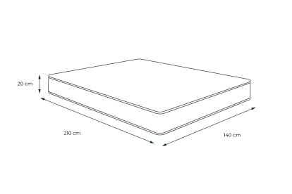Matelas 140x210 cm Mémoire de forme - Nottingham