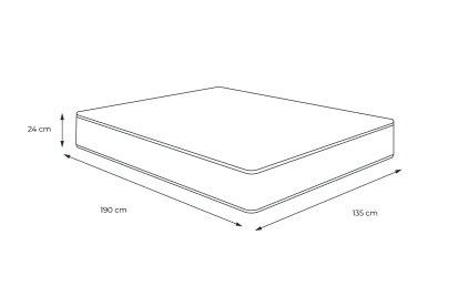 Matelas 135x190 cm Mémoire de forme - Balmoral