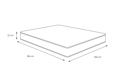 Matelas 160x195 cm Ressorts ensachés et Mémoire de forme - Lancaster