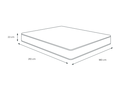 Matelas 180x210 cm Ressorts ensachés et Mémoire de forme - Lancaster