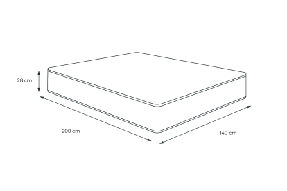 Matelas 140x200 cm Ressorts ensachés et Mémoire de forme - George V