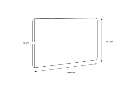 Tête de lit 160 cm Lignes - Tissu Velours Gris Anthracite