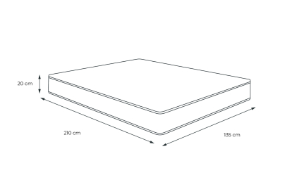 Matelas 135x210 cm Mémoire de forme - Nottingham